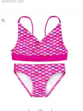 Kids Pink Mermaid Swimsuit Fin Fun